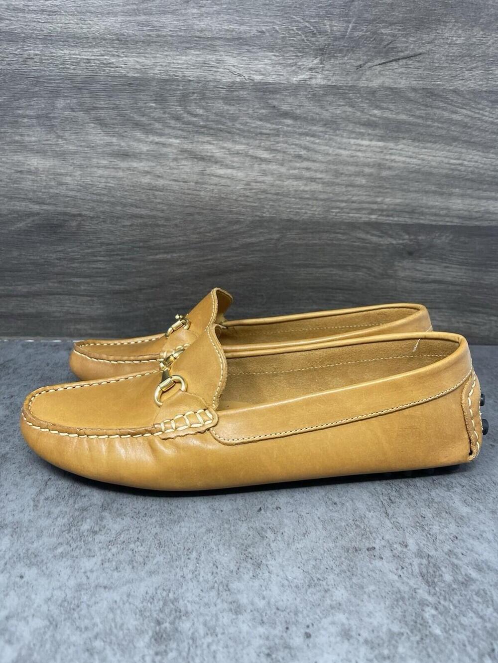 Mercanti Fiorentini Horsebit Brown Leather Driving Loafers Womens Size 11 Slip O